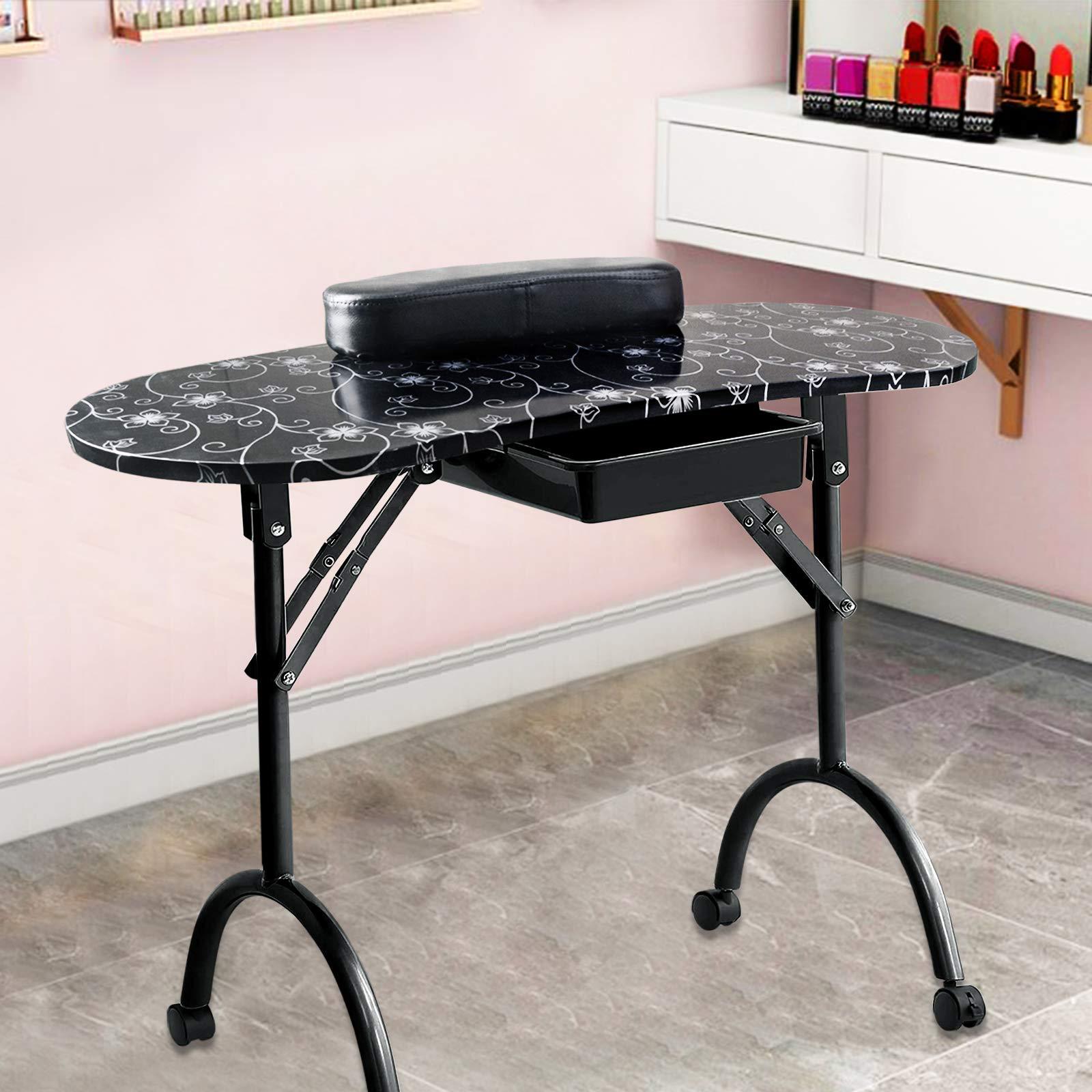 Workbench Portable Fold - Mesa de manicure com padrão moderno,