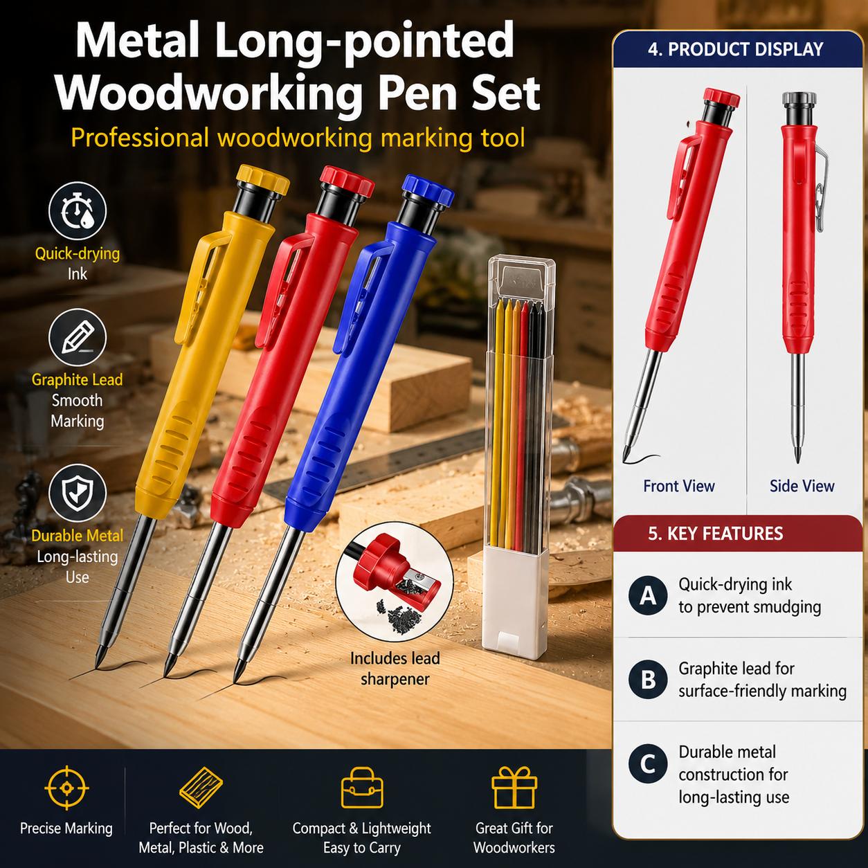 Kit de Lápis Mecânico de Ponta - Marking Tools In Workshop avaliação e preço