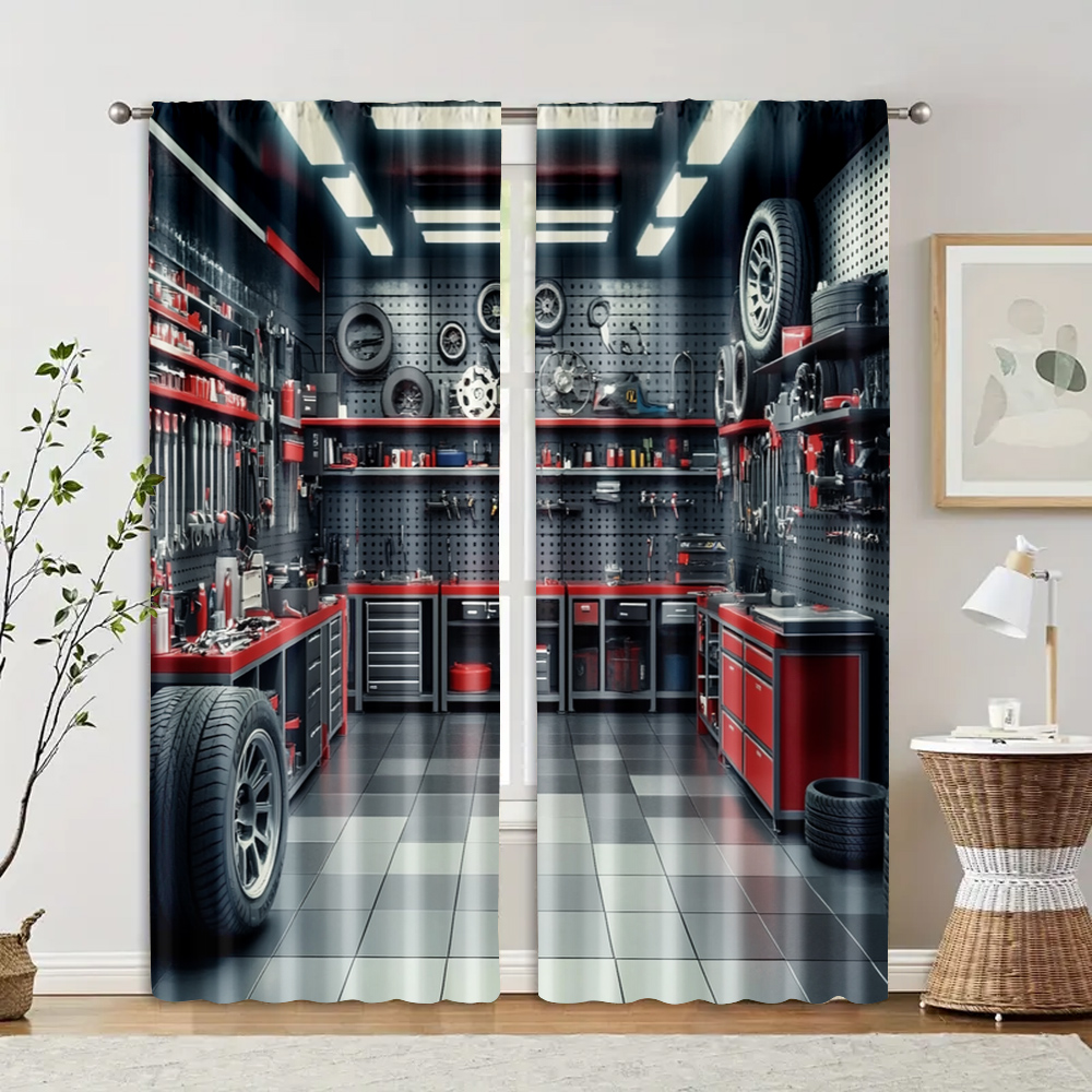 2 Peças, Cortinas com Estampa  - Workshop Tools Youtube avaliação e preço